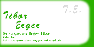 tibor erger business card